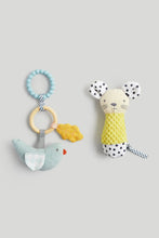 
                        
                          Load image into Gallery viewer, Mothercare Garden Brights Squeaker and Rattle Toy Set
                        
                      