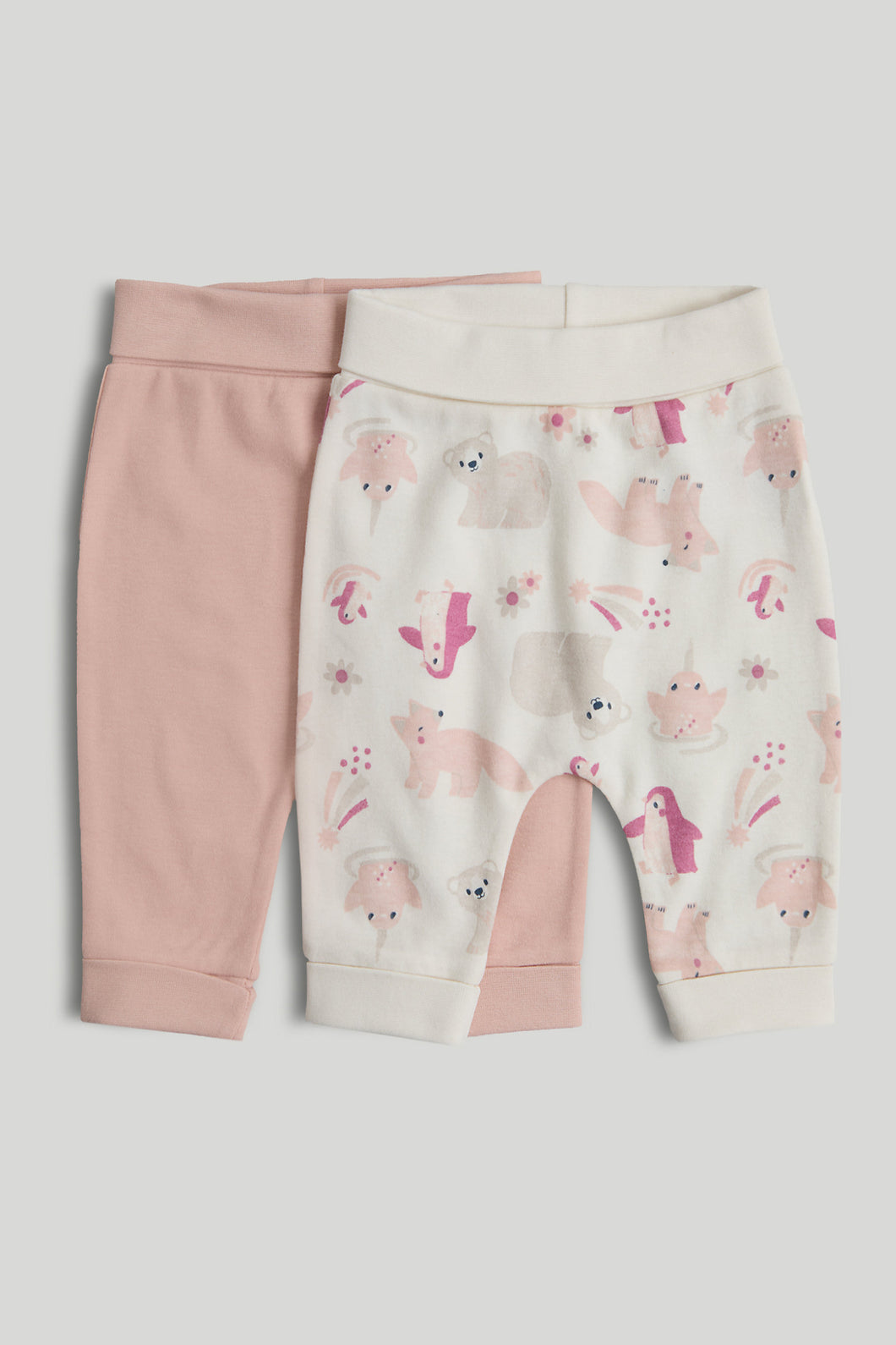 Mothercare 2 Pack Pink Penguin and Bear Joggers