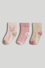 
                        
                          將圖片載入圖庫檢視器 Mothercare 3 Pack Pink Bunny Baby Socks
                        
                      