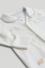 
                        
                          Load image into Gallery viewer, Mothercare 3 Pack My First Blue and White All-in-Ones
                        
                      