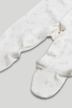 
                        
                          Load image into Gallery viewer, Mothercare 3 Pack My First Blue and White All-in-Ones
                        
                      