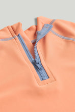 
                        
                          Load image into Gallery viewer, Mothercare 2 Pack Blue and Orange Sunsafe UPF50+ Rash Vests
                        
                      