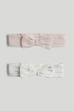 
                        
                          Load image into Gallery viewer, Mothercare 2 Pack My First Pink and White Baby Headbands
                        
                      