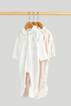 
                        
                          Load image into Gallery viewer, Mothercare 3 Pack My First White and Pink  All-in-Ones
                        
                      