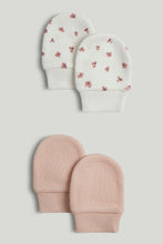
                        
                          Load image into Gallery viewer, Mothercare 2 Pack Flower My First Cotton Baby Mitts
                        
                      