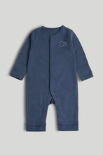 
                        
                          Load image into Gallery viewer, Mothercare 3 Pack My First Blue Whale Footless Sleepsuits
                        
                      