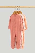 
                        
                          Load image into Gallery viewer, Mothercare 3 Pack Strawberry Sleepsuits
                        
                      