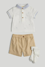 
                        
                          將圖片載入圖庫檢視器 Mothercare White Polo Shirt, Beige Shorts and White Socks Outfit
                        
                      