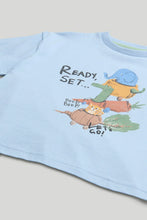 
                        
                          Load image into Gallery viewer, Mothercare Blue Veg Vehicle T-Shirt
                        
                      