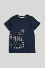 
                        
                          Load image into Gallery viewer, Mothercare Navy Dinosaur T-Shirt
                        
                      