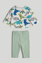 
                        
                          Load image into Gallery viewer, Mothercare Dinosaur Top and Leggings Outfit
                        
                      