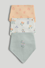 
                        
                          Load image into Gallery viewer, Mothercare 3 Pack Flower Dribble Bibs
                        
                      