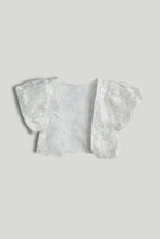 
                        
                          Load image into Gallery viewer, Mothercare White Lace Bolero Jacket
                        
                      