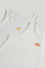 
                        
                          Load image into Gallery viewer, Mothercare 2 Pack Dinosaur Sleeveless Vests
                        
                      