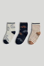 
                        
                          將圖片載入圖庫檢視器 Mothercare 3 Pack Dinosaur Slip-Resist Socks
                        
                      