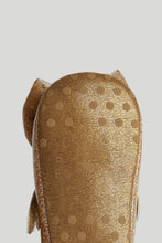 
                        
                          Load image into Gallery viewer, Mothercare Gold Glitter Pram Shoes and Headband
                        
                      