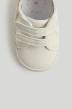 
                        
                          Load image into Gallery viewer, Mothercare White Flower Pram Trainers
                        
                      