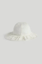 
                        
                          Load image into Gallery viewer, Mothercare White Dobby UPF50+ Sun Hat
                        
                      