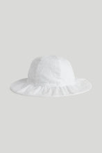 
                        
                          Load image into Gallery viewer, Mothercare White Broderie UPF50+ Sun Hat
                        
                      