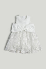 
                        
                          Load image into Gallery viewer, Mothercare White Lace Bow Occasion Dress
                        
                      