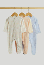 
                        
                          Load image into Gallery viewer, Mothercare 3 Pack Butterfly Sleepsuits
                        
                      