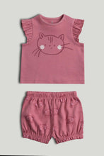 
                        
                          Load image into Gallery viewer, Mothercare Pink Cat Short Pyjamas
                        
                      