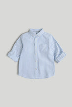 
                        
                          Load image into Gallery viewer, Mothercare Blue Striped Oxford Shirt
                        
                      