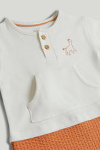 
                        
                          Load image into Gallery viewer, Mothercare White T-Shirt and Orange Shorts Romper
                        
                      