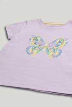 
                        
                          Load image into Gallery viewer, Mothercare Lilac Butterfly T-Shirt
                        
                      
