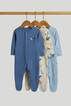 
                        
                          Load image into Gallery viewer, Mothercare 3 Pack Whale Sleepsuits
                        
                      