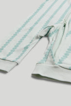 
                        
                          Load image into Gallery viewer, Mothercare 2 Pack White and Green Footless Zip-Up Sleepsuits
                        
                      