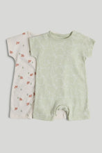 
                        
                          Load image into Gallery viewer, Mothercare 2 Pack Camel Rompers
                        
                      