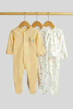 
                        
                          Load image into Gallery viewer, Mothercare 3 Pack Ducks Sleepsuits
                        
                      