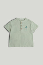 
                        
                          Load image into Gallery viewer, Mothercare Green Waffle Henley T-Shirt
                        
                      