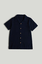 
                        
                          Load image into Gallery viewer, Mothercare Navy Linen Blend Shirt
                        
                      