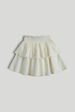 
                        
                          Load image into Gallery viewer, Mothercare Cream Broderie Ruffle Skirt
                        
                      