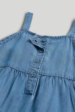 
                        
                          Load image into Gallery viewer, Mothercare Blue Chambray Occasion Dress
                        
                      