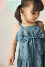 
                        
                          Load image into Gallery viewer, Mothercare Blue Chambray Occasion Dress
                        
                      
