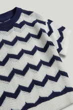 
                        
                          Load image into Gallery viewer, Mothercare Navy Wave Knitted Top
                        
                      