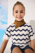 
                        
                          Load image into Gallery viewer, Mothercare Navy Wave Knitted Top
                        
                      