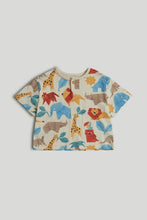 
                        
                          Load image into Gallery viewer, Mothercare Ecru Animal Henley T-Shirt
                        
                      