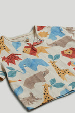 
                        
                          Load image into Gallery viewer, Mothercare Ecru Animal Henley T-Shirt
                        
                      