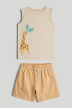 
                        
                          Load image into Gallery viewer, Mothercare Giraffe Vest T-Shirt and Shorts Outfit
                        
                      