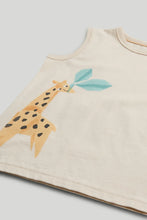 
                        
                          Load image into Gallery viewer, Mothercare Giraffe Vest T-Shirt and Shorts Outfit
                        
                      