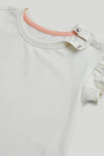 
                        
                          Load image into Gallery viewer, Mothercare Peach Dungarees and T-Shirt Outfit
                        
                      