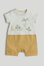 
                        
                          Load image into Gallery viewer, Mothercare White and Yellow Safari Romper
                        
                      