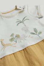 
                        
                          Load image into Gallery viewer, Mothercare White and Yellow Safari Romper
                        
                      