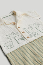 
                        
                          Load image into Gallery viewer, Mothercare White and Green Safari Romper
                        
                      