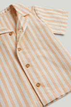 
                        
                          Load image into Gallery viewer, Mothercare Orange Striped Shirt and Shorts Outfit
                        
                      