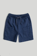 
                        
                          Load image into Gallery viewer, Mothercare Blue Linen-Blend Cargo Shorts
                        
                      